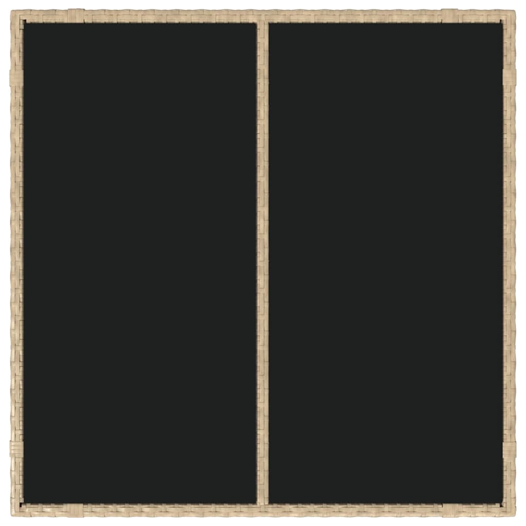 Garten Essgruppe 3 pcs Beige 90 x 90 x 75 cm Poly-Rattan
