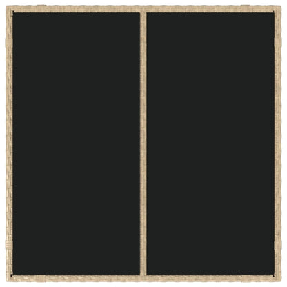 Garten Essgruppe 3 pcs Beige 90 x 90 x 75 cm Poly-Rattan