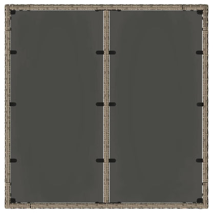 Garten Essgruppe 5 pcs Grau 90 x 90 x 75 cm Poly-Rattan