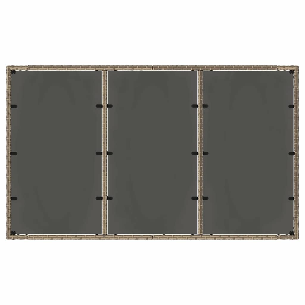 Garten Essgruppe 5 pcs Grau 150 x 90 x 75 cm Poly-Rattan