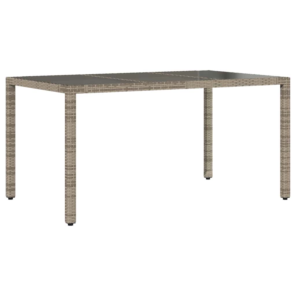 Garten Essgruppe 7 pcs Grau 150 x 90 x 75 cm Poly-Rattan