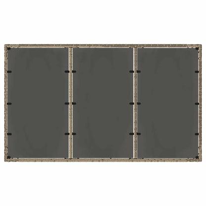 Garten Essgruppe 7 pcs Grau 150 x 90 x 75 cm Poly-Rattan