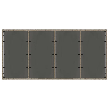 Garten Essgruppe 9 pcs Grau 190 x 90 x 75 cm Poly-Rattan