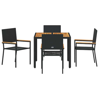 Garten Essgruppe 5 pcs Schwarz, Braun 90 x 90 x 75 cm