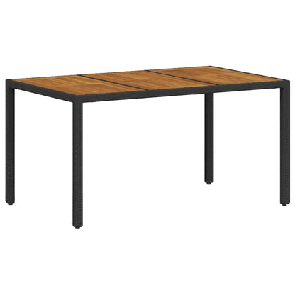 Garten Essgruppe 5 pcs Schwarz, Holz 150 x 90 x 75 cm