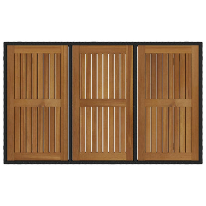 Garten Essgruppe 7 pcs Schwarz, Holz 150 x 90 x 75 cm