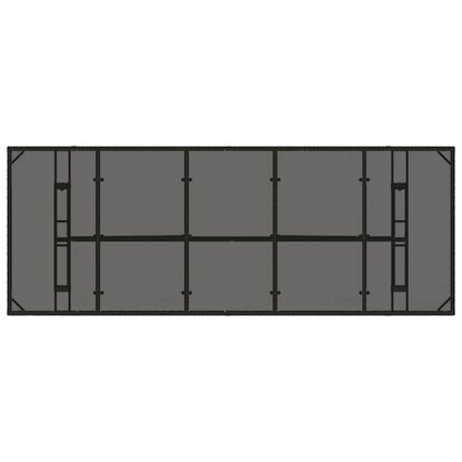 Garten Essgruppe 9 pcs Schwarz Poly Rattan
