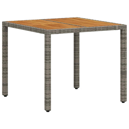 Garten Essgruppe 3 pcs Grau 90 x 90 x 75 cm Poly-Rattan