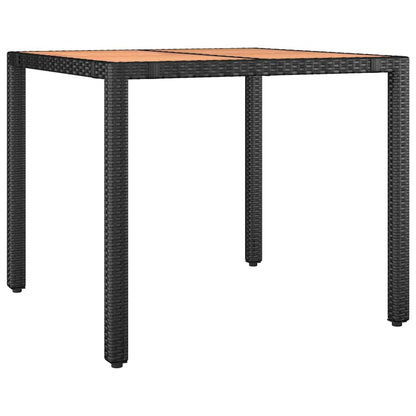Garten Essgruppe 5 pcs Schwarz, Holz 90 x 90 x 75 cm