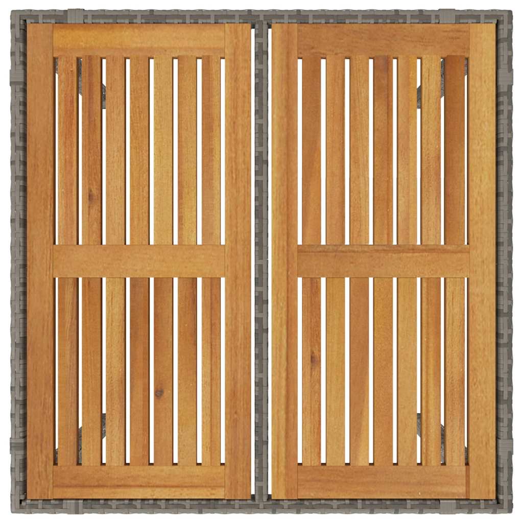 Garten Essgruppe 5 pcs Grau Poly-Rattan