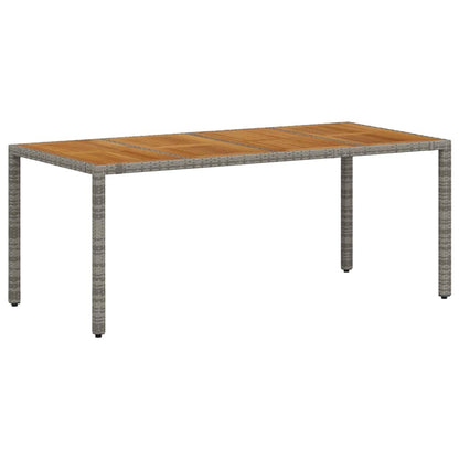 Garten Essgruppe 9 pcs Grau und Braun Poly-Rattan