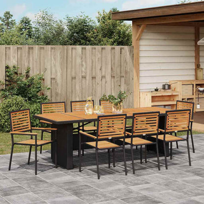 Garten Essgruppe 9 pcs Schwarz 240 x 90 x 75 cm Poly-Rattan