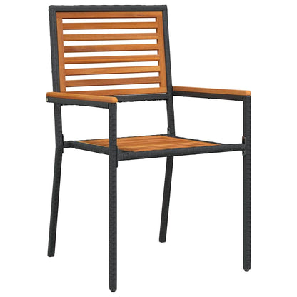 Garten Essgruppe 11 pcs Schwarz 240 x 90 x 75 cm Poly-Rattan