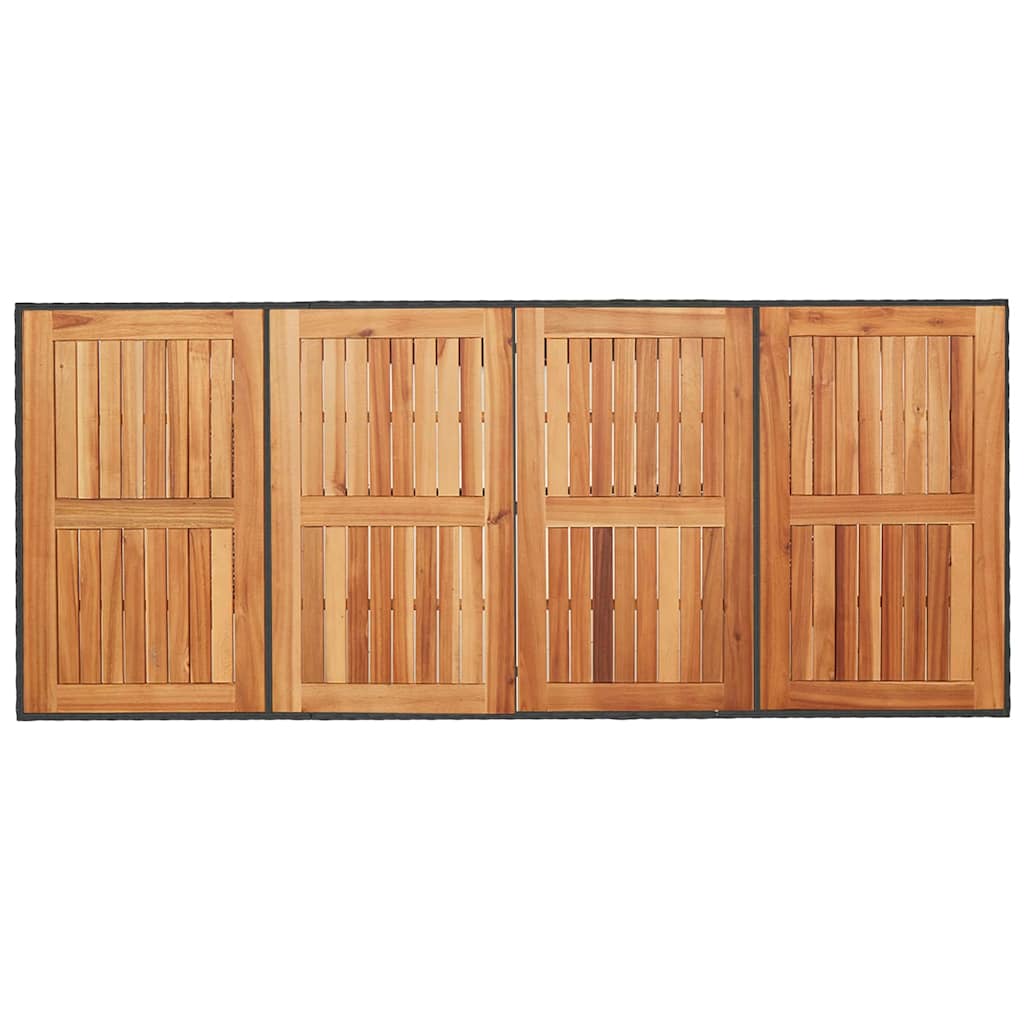 Garten Essgruppe 5 pcs Schwarz 190 x 80 x 75 cm Poly-Rattan