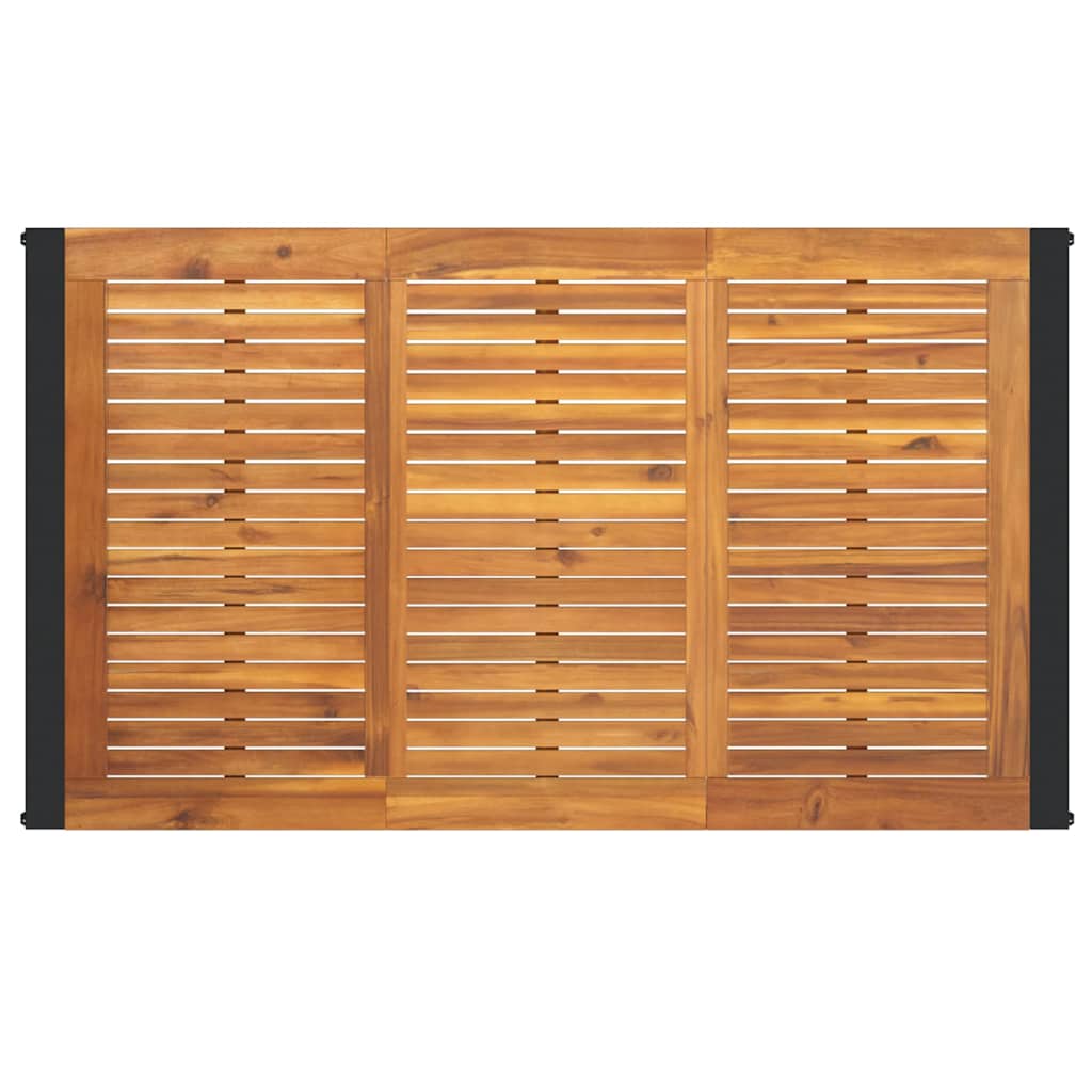 Garten Essgruppe 5 pcs Grau, Holz 140 x 80 x 75 cm Poly-Rattan