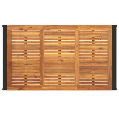 Garten Essgruppe 5 pcs Grau, Holz 140 x 80 x 75 cm Poly-Rattan