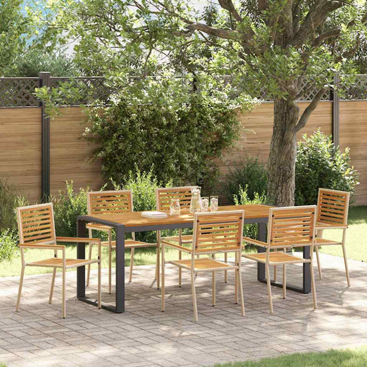 Garten Essgruppe 7 pcs Beige, Braun 200 x 80 x 75 cm