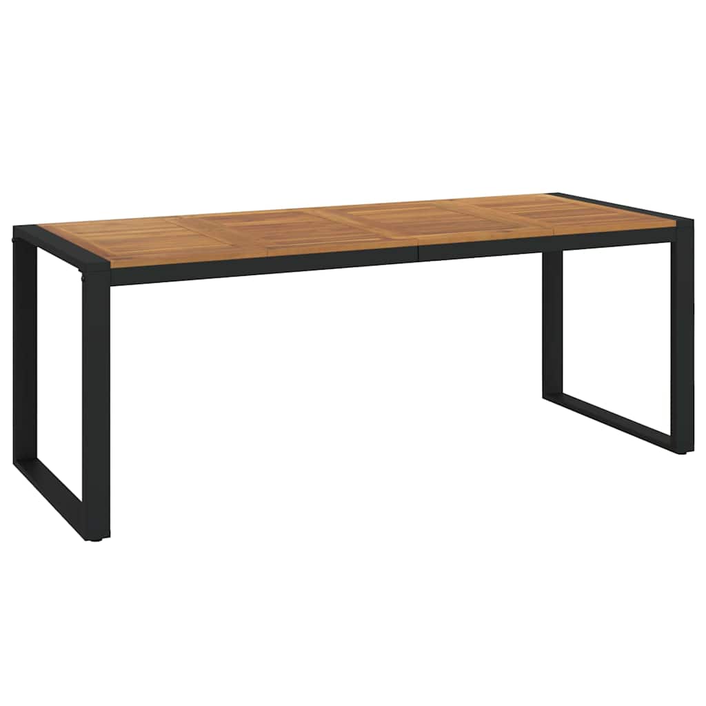 Garten Essgruppe 9 pcs Schwarz, Holz 200 x 80 x 75 cm