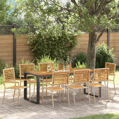 Garten Essgruppe 9 pcs Beige 200 x 80 x 75 cm Poly-Rattan