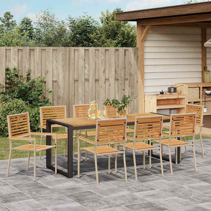 Garten Essgruppe 9 pcs Beige 200 x 80 x 75 cm Poly-Rattan