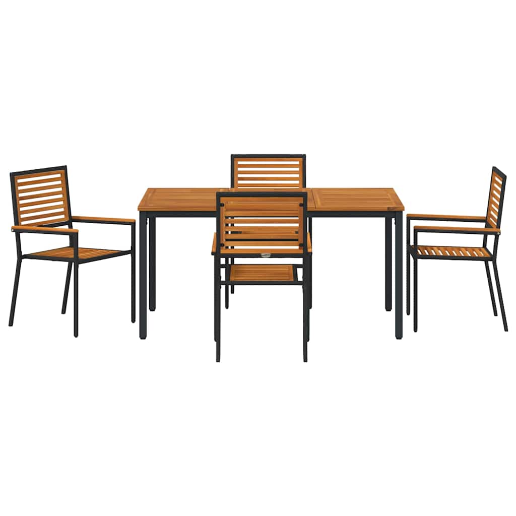 Garten Essgruppe 5 pcs Schwarz 150 x 90 x 75 cm Poly-Rattan