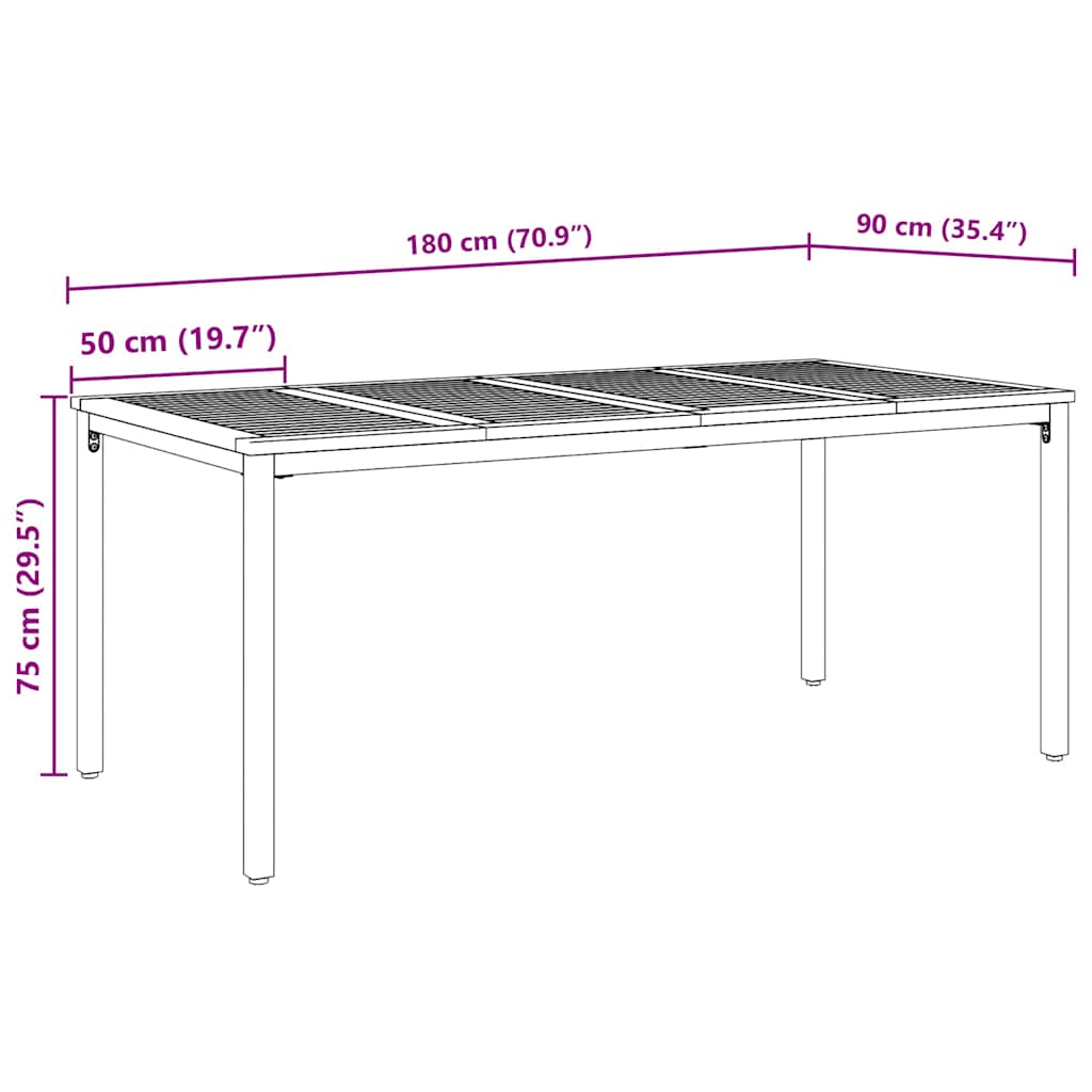 Garten Essgruppe 7 pcs Beige 180 x 90 x 75 cm Poly-Rattan