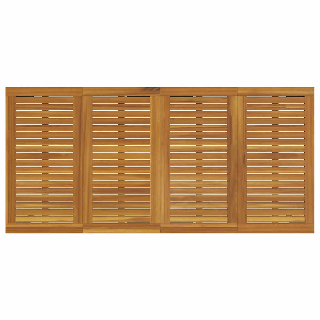 Garten Essgruppe 9 pcs Grau und Natur Teak Poly-Rattan