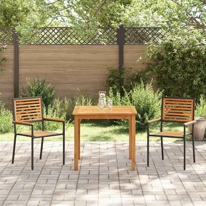 Garten Essgruppe 3 pcs Schwarz Poly Rattan