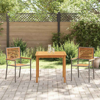 Garten Essgruppe 3 pcs Grau Poly Rattan