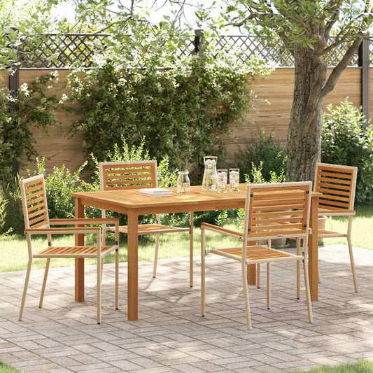 Garten Essgruppe 5 pcs Beige Poly Rattan