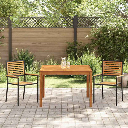 Garten Essgruppe 3 pcs Schwarz Poly Rattan