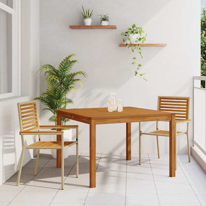 Garten Essgruppe 3 pcs Beige Poly Rattan