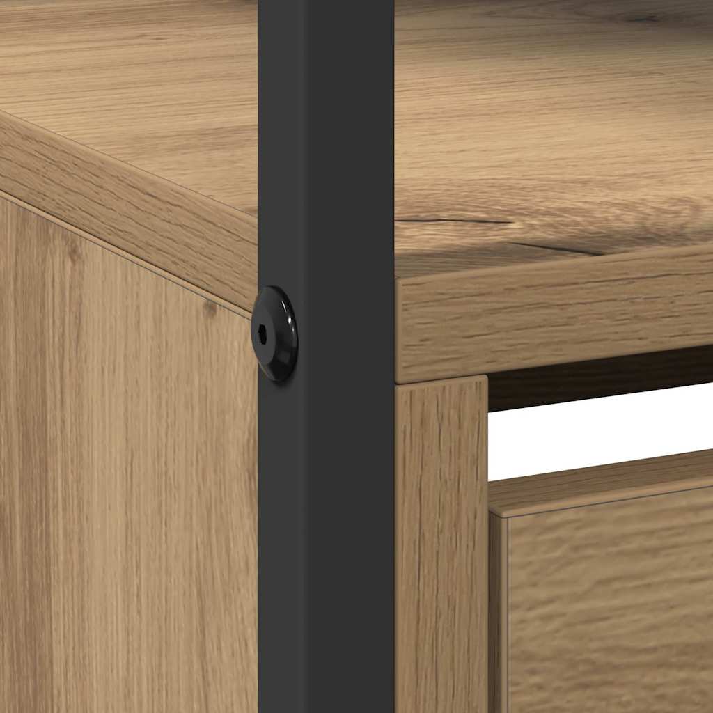 Schuhschrank Eiche handwerklich 100 x 34 x 112 cm Holzwerkstoff