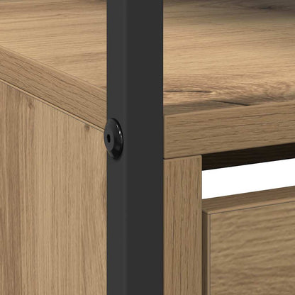 Schuhschrank Eiche handwerklich 100 x 34 x 112 cm Holzwerkstoff