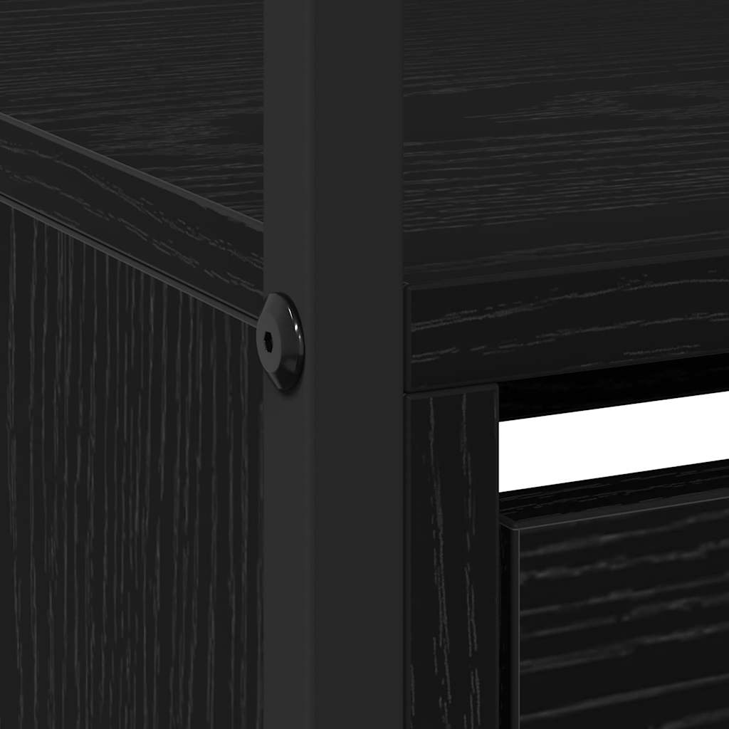 Schuhschrank Schwarze Eiche 100 x 34 x 112 cm Holzwerkstoff