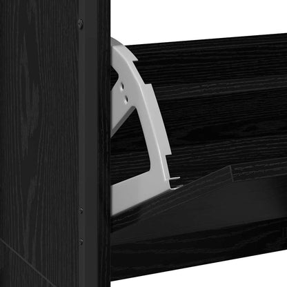 Schuhschrank Schwarze Eiche 100 x 34 x 112 cm Holzwerkstoff