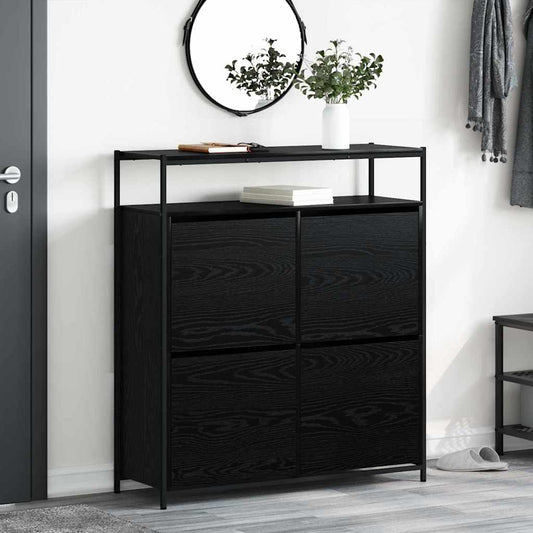 Schuhschrank Schwarze Eiche 100 x 34 x 112 cm Holzwerkstoff