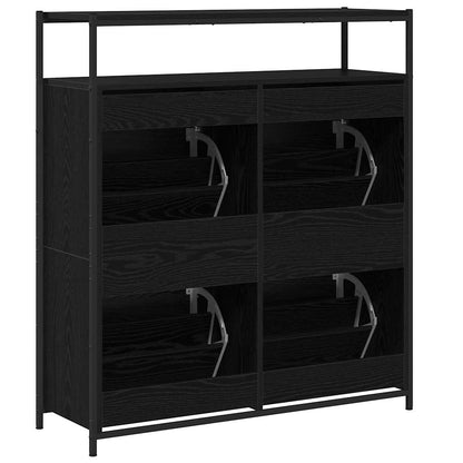 Schuhschrank Schwarze Eiche 100 x 34 x 112 cm Holzwerkstoff