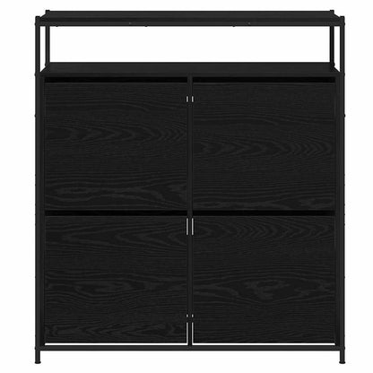 Schuhschrank Schwarze Eiche 100 x 34 x 112 cm Holzwerkstoff