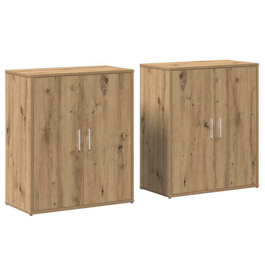 Hochboard 2 pcs Eiche handwerklich 60 x 31 x 70 cm
