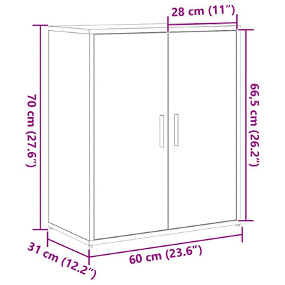 Hochboard 2 pcs Schwarze Eiche 60 x 31 x 70 cm Holzwerkstoff
