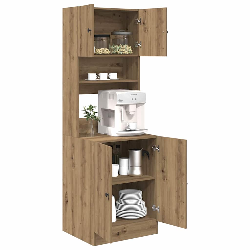 Küchenschrank Eiche handwerklich 60 x 50 x 180 cm Holzwerkstoff