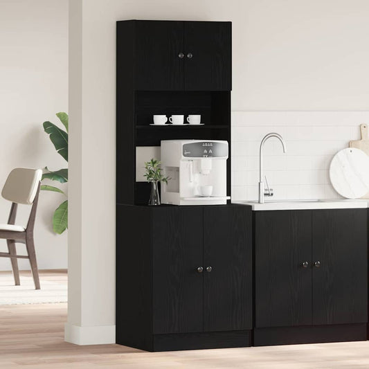 Küchenschrank Schwarze Eiche 60 x 50 x 180 cm Holzwerkstoff