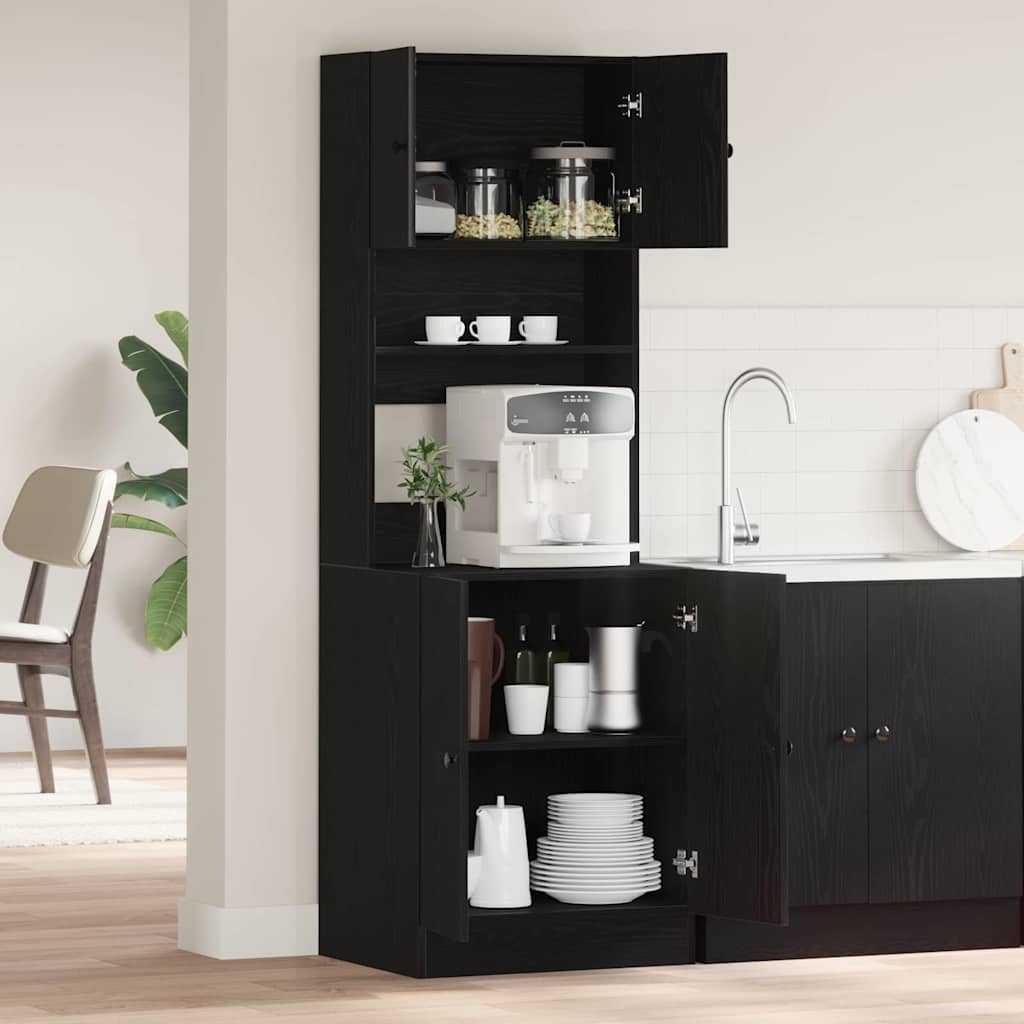 Küchenschrank Schwarze Eiche 60 x 50 x 180 cm Holzwerkstoff
