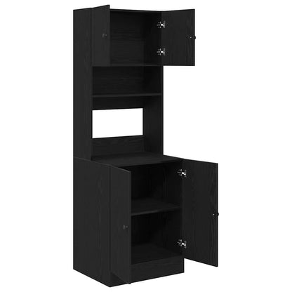 Küchenschrank Schwarze Eiche 60 x 50 x 180 cm Holzwerkstoff