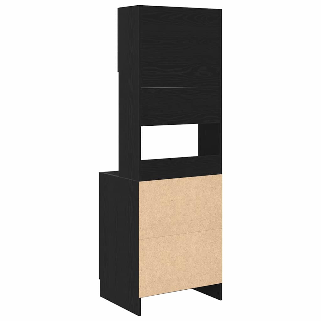 Küchenschrank Schwarze Eiche 60 x 50 x 180 cm Holzwerkstoff