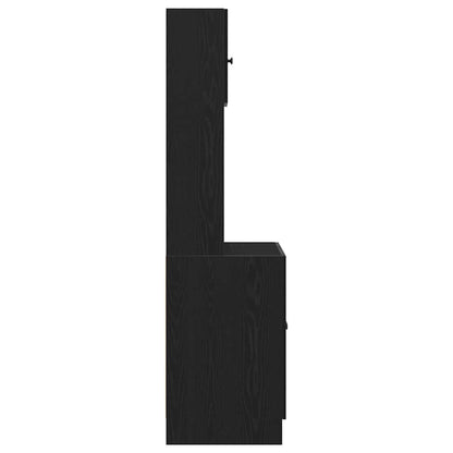 Küchenschrank Schwarze Eiche 60 x 50 x 180 cm Holzwerkstoff