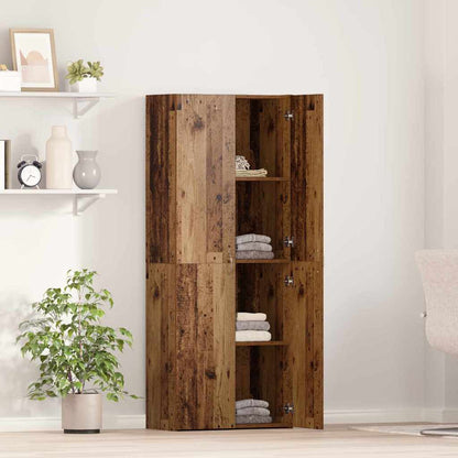 Highboard aus altem Holz 60 x 32 x 153 cm - aus Holzwerkstoff gemacht.