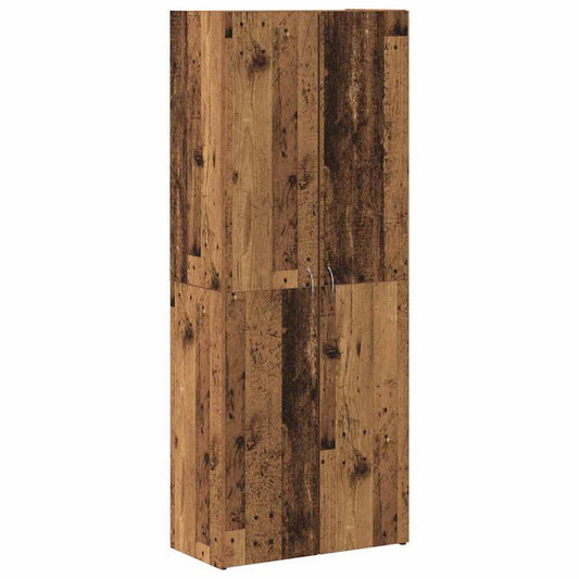 Highboard aus altem Holz 60 x 32 x 153 cm - aus Holzwerkstoff gemacht.