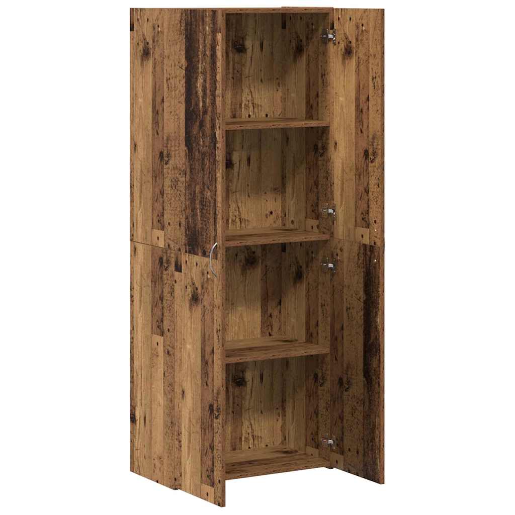 Highboard aus altem Holz 60 x 32 x 153 cm - aus Holzwerkstoff gemacht.